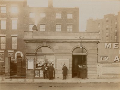 Baker Street Bahnhof, Osteingang, Marylebone Road, London; Fotografie von Mai 1908 von English Photographer